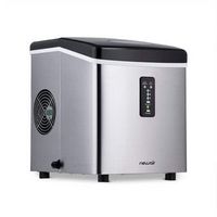 NewAir - 12&quot; 28-lb Portable Bullet Ice Maker with 3 Ice Sizes - Stainless Steel