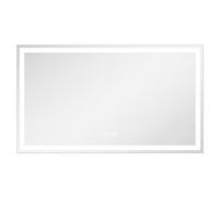 LOVMOR - 48 x 28 Inches Tempered Glass LED Bathroom Mirror with Anti-Fog &amp; 3-Color Dimmable Light...