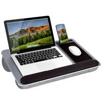 LapGear - Home Office Pro Lap Desk (Fits up to 15" Laptop) - Silver Carbon