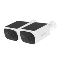 Swann - EVO Solar 2K Wireless Security Camera w 16GB Card - 2 Pack - Black