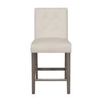 CorLiving - Leila Counter Height Barstool - White