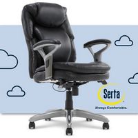 Serta - AIR Health & Wellness Mid-Back Manager's Chair - Black