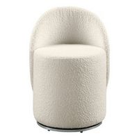 OSP Home Furnishings - Lystra Swivel Vanity Chair - Textured Cream