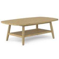 Simpli Home - Bayshore Outdoor Coffee Table - Light Teak