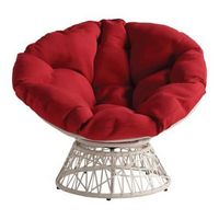 OSP Home Furnishings - Papasan Chair - Red