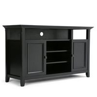Simpli Home - Amherst 54 inch Solid Wood TV Media Stand in Black - Black