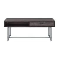 CorLiving - Auston Single Drawer Wood Grain Finish Coffee Table - Gray