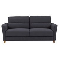 CorLiving - Georgia 3-Seat Fabric Upholstered Sofa - Dark Grey