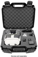 CASEMATIX - Hard Shell Custom Travel Case for Meta Quest 3S, 3 and 2 VR Headsets - Black