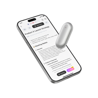 PLAUD - NotePin Memory Capsule Smart AI Voice/Audio Recorder - V2 - Lunar Silver