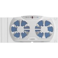 Lasko - Electrically Reversible Twin Window Fan with Bluetooth - White