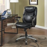 Serta - AIR Health & Wellness Mid-Back Manager's Chair - Black