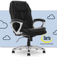 Serta - Amplify Work or Play Ergonomic High-Back Faux Leather Swivel Executive Chair with Mesh Ac...