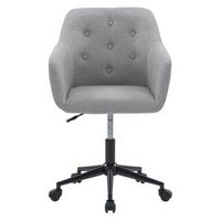 CorLiving - Marlowe Upholstered Button Tufted Task Chair - Light Grey