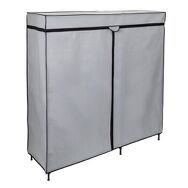 Honey-Can-Do - 60In Wide Double Door Portable Wardrobe Closet - Gray