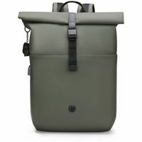 Swissdigital Design - LAMONE Rolltop TSA-Friendly Water-Resistant Backpack With USB Charging Port...