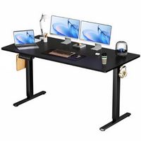 Bestier Electric Adjustable Standing Computer Office Desk with Splice Board, 2 Hooks, and Wire Ho...