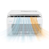 Keystone - 350 Sq. Ft 8,000 BTU Window Mounted Inverter Air Conditioner with 7,000 BTU Heater Sup...