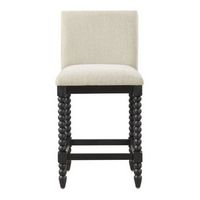 OSP Home Furnishings - ELIZA 26" Spindle Counter Stool - Linen / Black