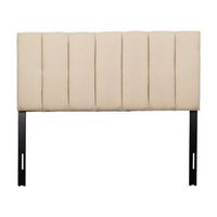 CorLiving - Helena Channel Tufted Velvet Full/Double Headboard - Cream