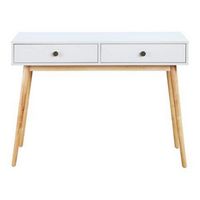 OSP Home Furnishings - Kayla Mid-Century Writing Desk - White/Light Wood