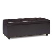 Simpli Home - Hamilton Lift Top Rectangular Storage Ottoman - Tanners Brown