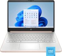 HP - 14" Laptop - Intel Processor N150 2025 - 4GB Memory - 128GB UFS - Pale Rose Gold