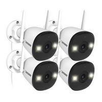 Defender - AI POWERED 4K Guard Pro Wi-Fi 6 Plug-in Security Camera, 4 Pack - White