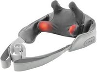 Homedics - Deep Kneading Rechargeable Neck & Shoulder Massager with Heat - Gray