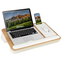 LapGear - Home Office Pro Lap Desk (Fits up to 15" Laptop) - White Oak Woodgrain