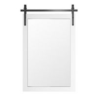 LOVMOR - Rectangle Framed Wall Bathroom Vanity Mirror Accent Mirror - 24" x 36" - White