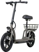 GoTrax - FLEX VOYAGER Electric Scooter w/16mi Operating Range &amp; 15.5mph Max Speed - Gray