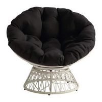 OSP Home Furnishings - Papasan Chair - Black