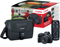 Canon - EOS R100 4K Video Mirrorless Camera Double Zoom Lens Kit with RF-S18-45mm and RF75-300mm ...