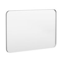 LOVMOR - 48 in. W x 32 in. H Tempered Glass Rounded Rectangle Framed Wall-Mounted Bathroom Vanity...