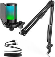 FIFINE - USB condenser microphone with RGB lighting