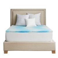 Sealy - 1.5&quot; Chill Gel Memory Foam Queen Topper - Blue