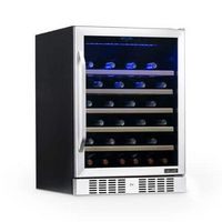 NewAir - 24&quot; Built-In 52 Bottle Compressor Wine Fridge with Adjustable Shelves and Precision Digi...