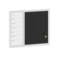 Martha Stewart - Everette Dry Erase Magnetic Weekly Calendar/Chalk Board- 24x18 - White Woodgrain
