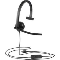 Logitech - H570e Mono Wired Over-ear Headset - Black