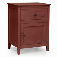 Nightstand with Drawer Accent Side End Table Storage Cabinet