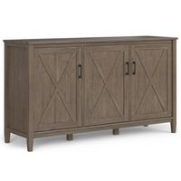 Simpli Home - Ela Wide Storage Cabinet - Smoky Brown