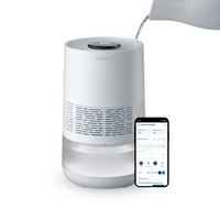 Blueair - InvisibleMist 0.9 gallon Evaporative Premium Smart Top-Fill Humidifier - White