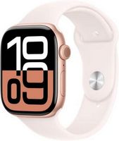 Apple Watch Series 10 (GPS+Cellular) 46mm Aluminum Case with Light Blush Sport Band - S/M - Rose ...