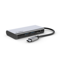 Belkin - USB-C Hub 4-in-1 Multi-Port Laptop Dock with 4K HDMI, Adapter with 100W Power Delivery -...