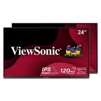 ViewSonic - VA2456A-MHD_H2 Dual Monitor Pack Head-Only 1080p IPS Frameless Monitors with 120Hz, V...