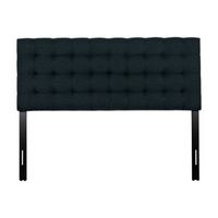 CorLiving - Valencia Square Tufted Upholstered Queen Headboard - Blue