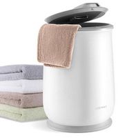 Costway - Towel Heater Bucket  Bathroom 21L Towel Heater with Flip-top Lid &amp; Auto Shut Off - Whit...