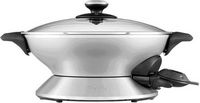 Breville - Hot Wok 6-Quart Electric Nonstick Wok - Stainless-Steel