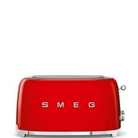 SMEG TSF02 4-Slice Long Wide-Slot Toaster - Red